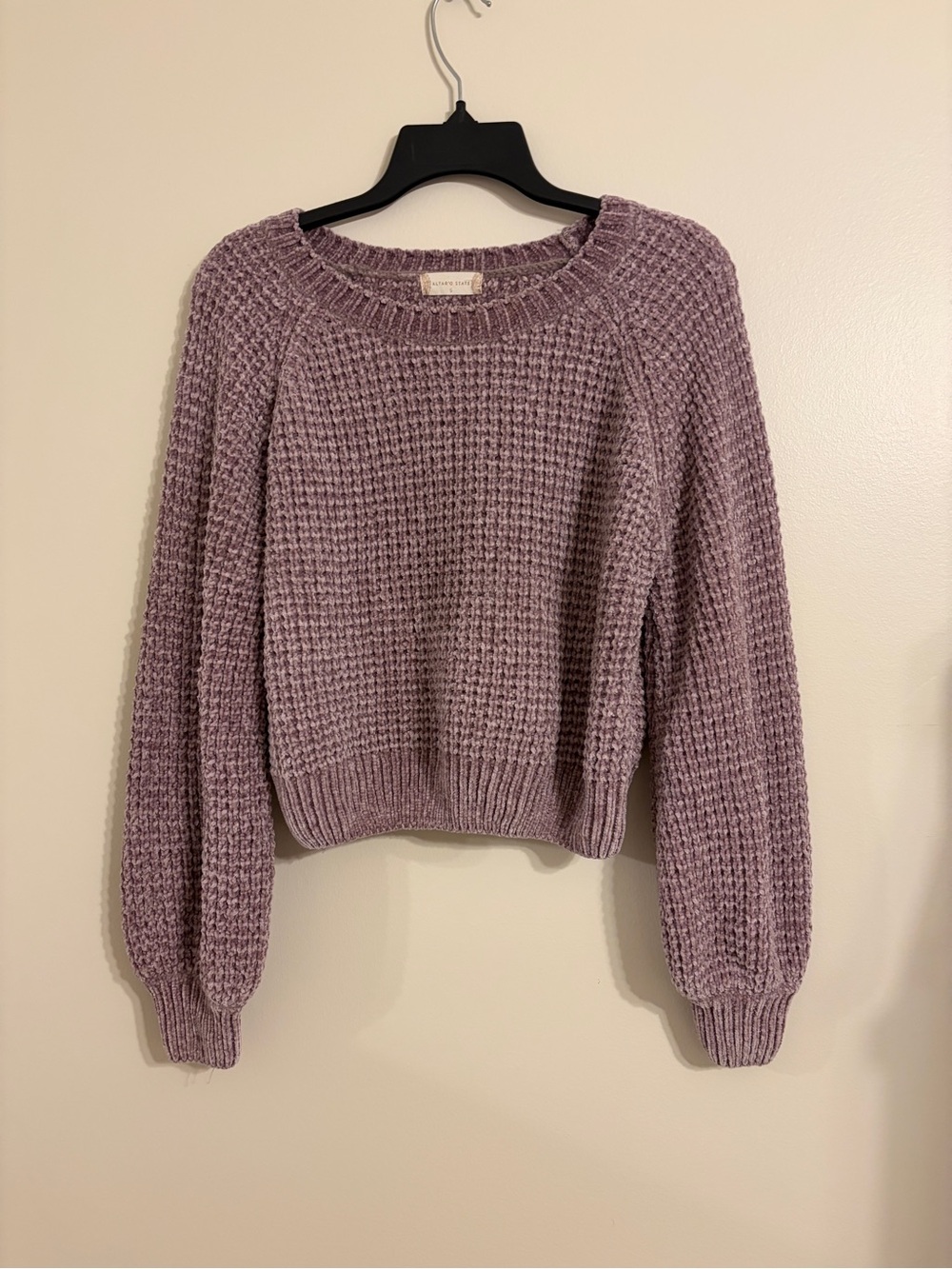 Altar’d State | Cozy Lavender Waffle-Knit Women’s Sweater size S